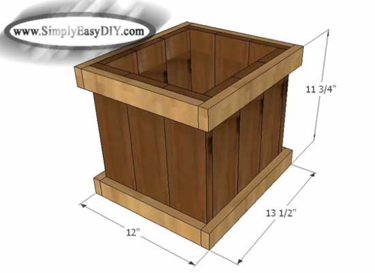 Simply Easy DIY: DIY:  Inch Cedar Garden Planter Box